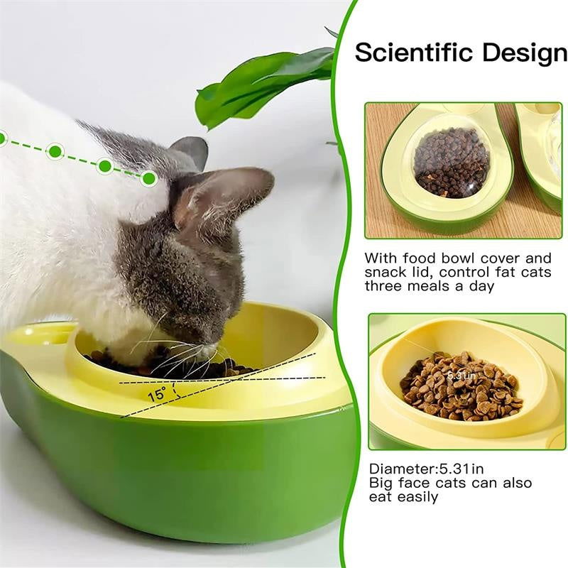 Automatic Avocado Shape Kitten Slow Food Feeding Bowl - My Store - - #tag1# - #tag2#