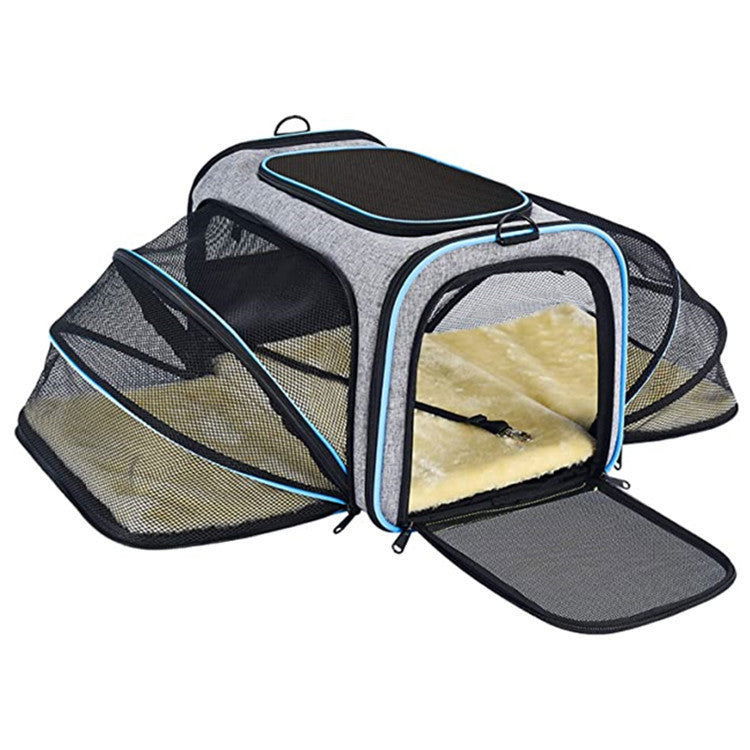 Carrier For Cats and Dogs Airline Approved Expandable Foldable - maxsophie.com