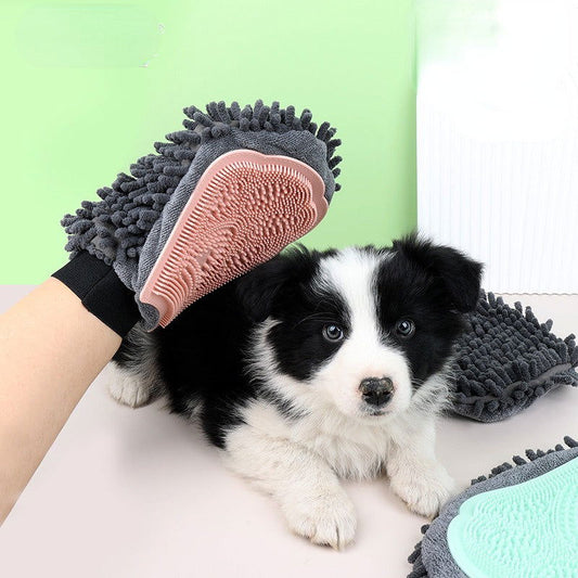2-in-1 Dog  Grooming Glove Massage Bath Brush - My Store - - #tag1# 