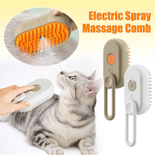 3 in 1 Electric Cat Dog Steam Brush - maxsophie.com