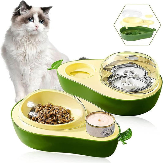 Automatic  Avocado Shape Kitten Slow Food Feeding Bowl - My Store - - #tag1# - #tag2#