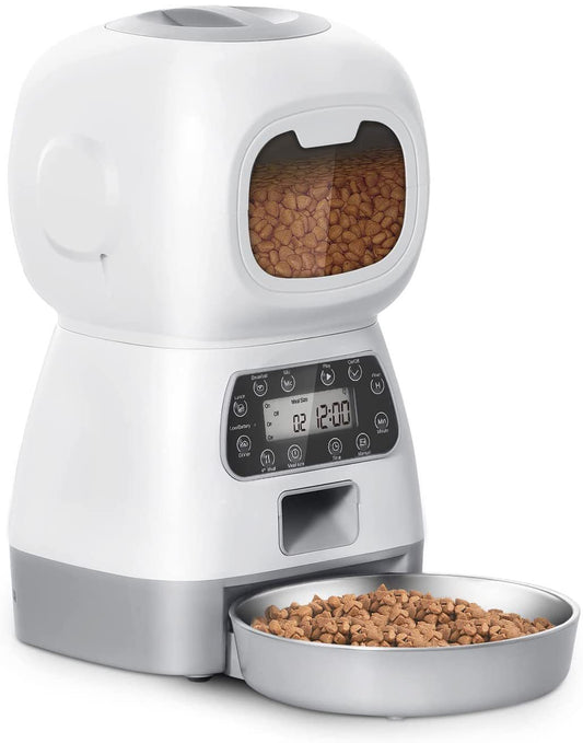 Cat And Dog Food Automatic Dispenser Stainless Steel  With Recording Timing Feeding - maxsophie.com