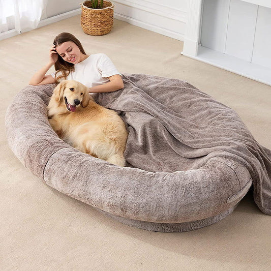Large Human-Size Plush Dog Bed - maxsophie.com